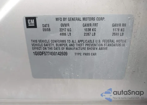 2009 Cadillac Cts Standard from USA, damaged, VIN 1G6DF577490142609